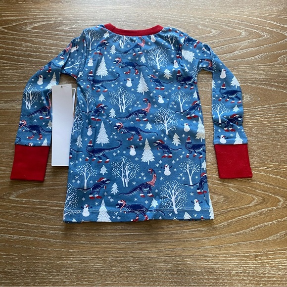 *NWT* Honest Baby Clothing 100% Organic Cotton Christmas Dinosaur Pajama Set 3T - Picture 9 of 14